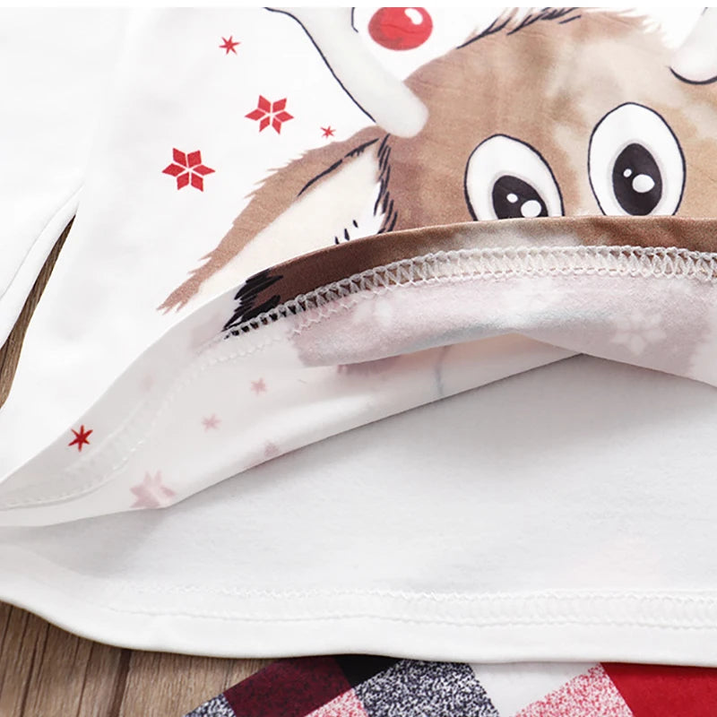 Close-up inside of SnugglePJs Christmas pyjamas