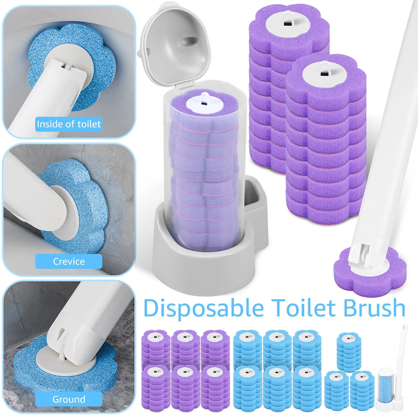 FreshFlush™ Disposable Toilet Brush Kit