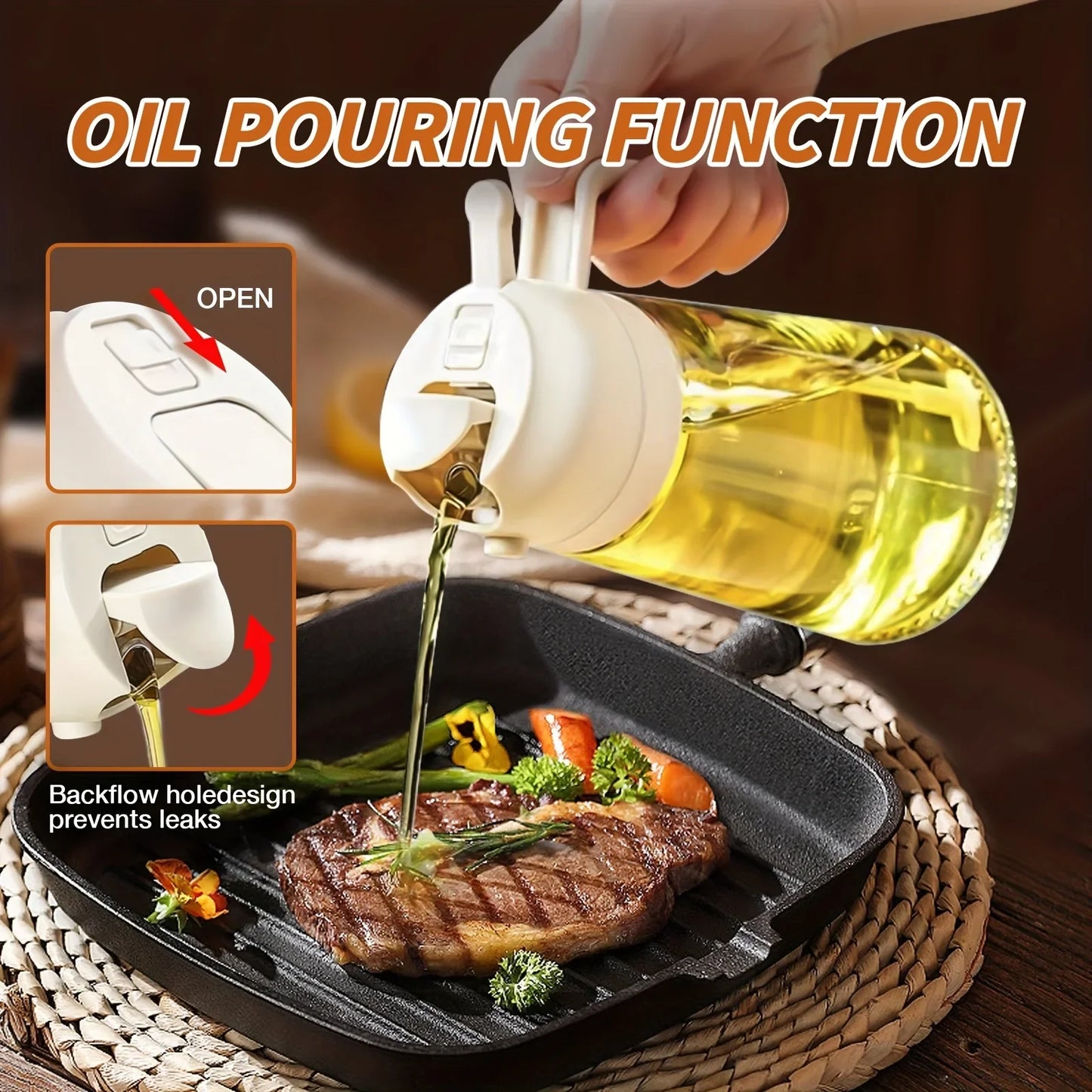 2-in-1 Oil Dispenser and Sprayer
