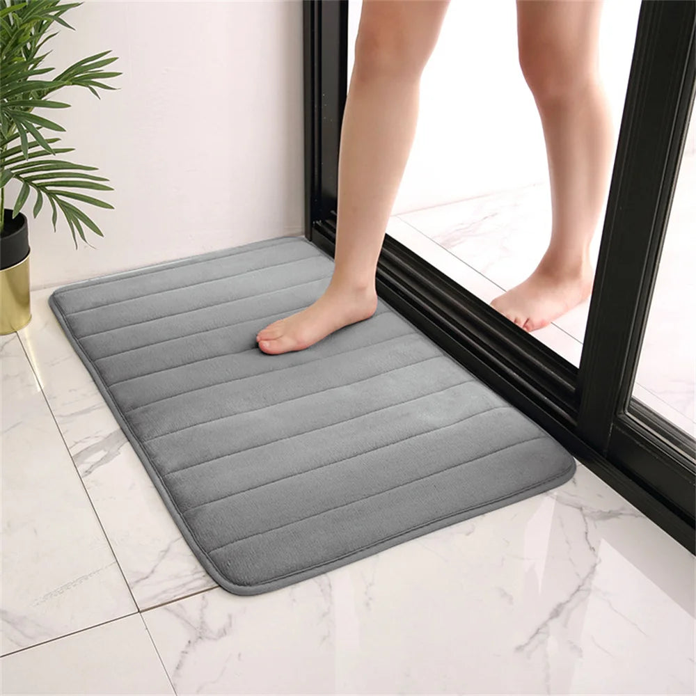 Super Absorbent Memory Foam Bathroom Floor Mat